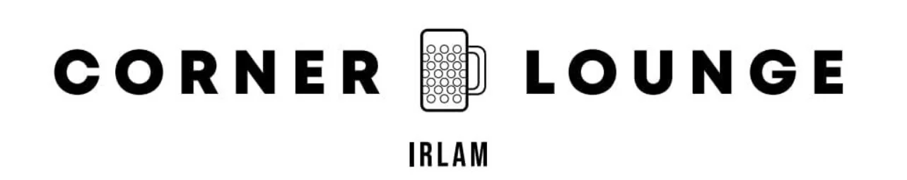 Company Logo - Corner Lounge Irlam with beer in the middle